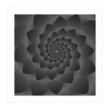 3 D Modern Black Floral (Print Only) thumbnail