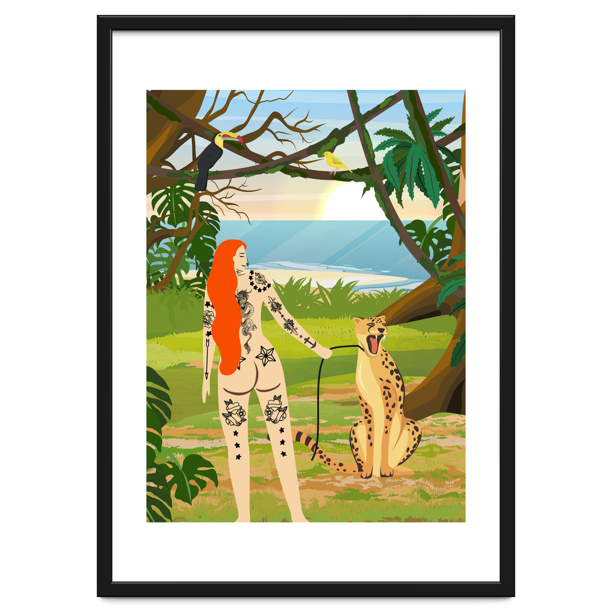 Tattooed Girl with Cheetah