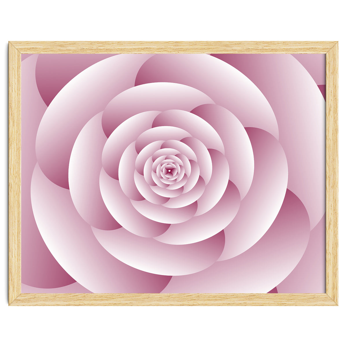 Abstract Rose Spiral 3D Art