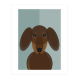 Mid Century Geometric Dachshund Dog (Print Only) thumbnail