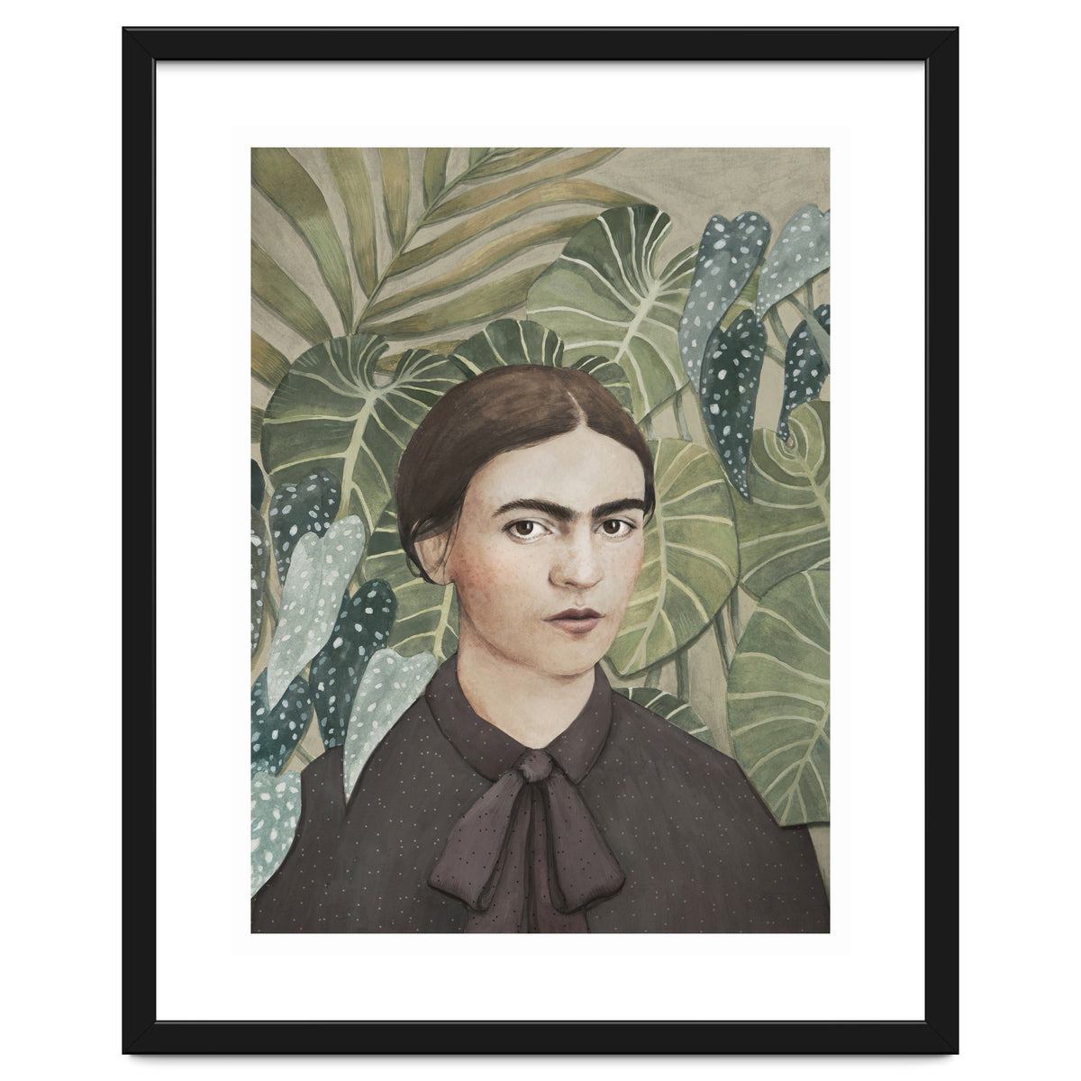 Frida With Plants