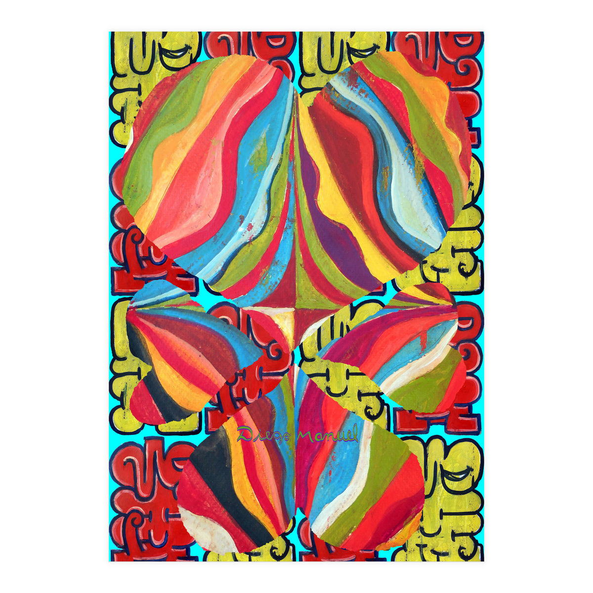 4 Corazones Tapiz 8 (Print Only)