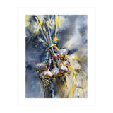Garlic With Ribbon. Watercolor painting Still life (Print Only) thumbnail