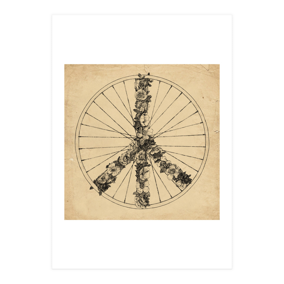 Peace And Bike Lines (Print Only)