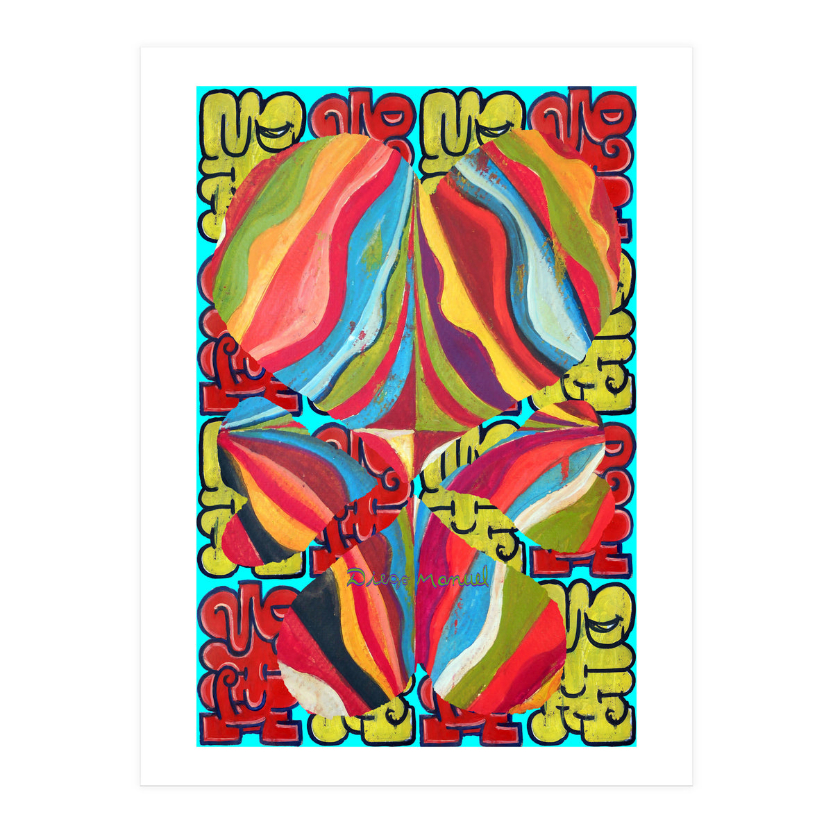 4 Corazones Tapiz 8 (Print Only)