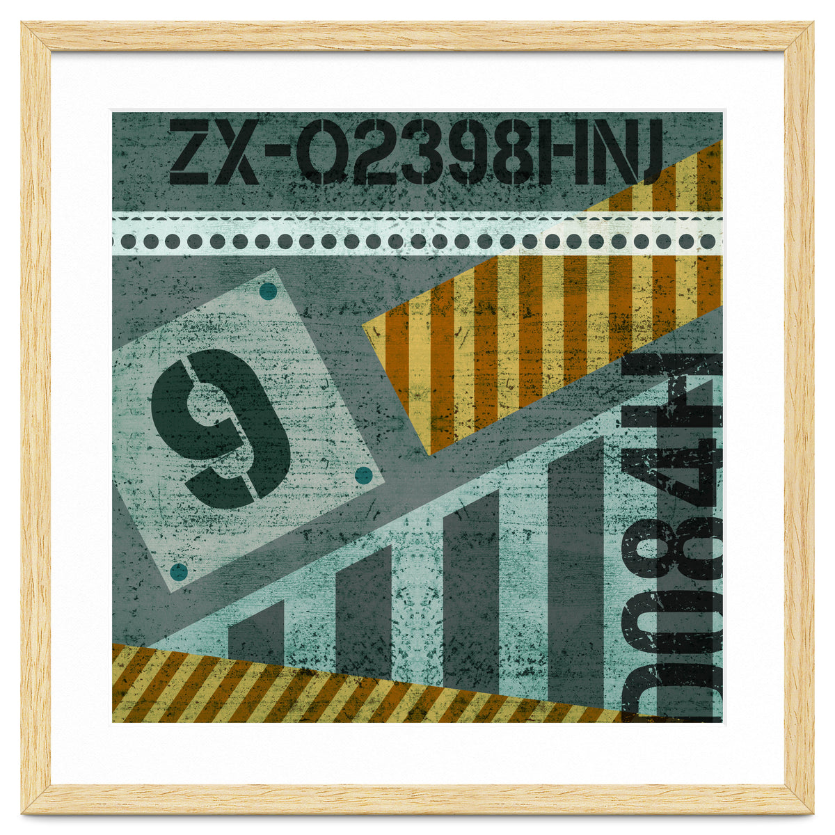 Abstract Industrial Slate And Stripes