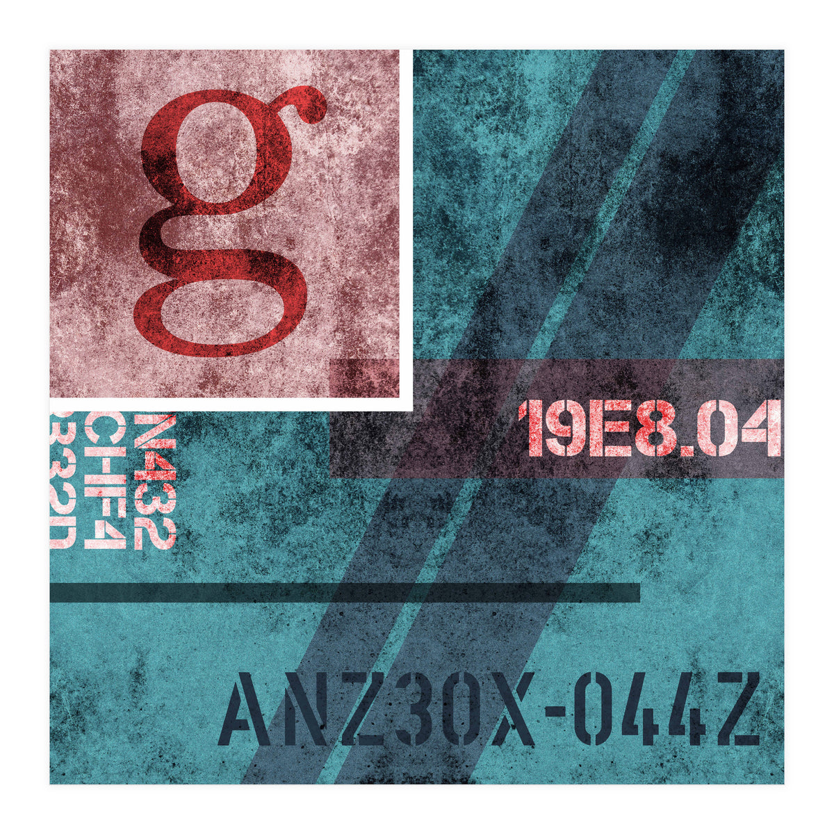 Abstract Industrial Blue (Print Only)