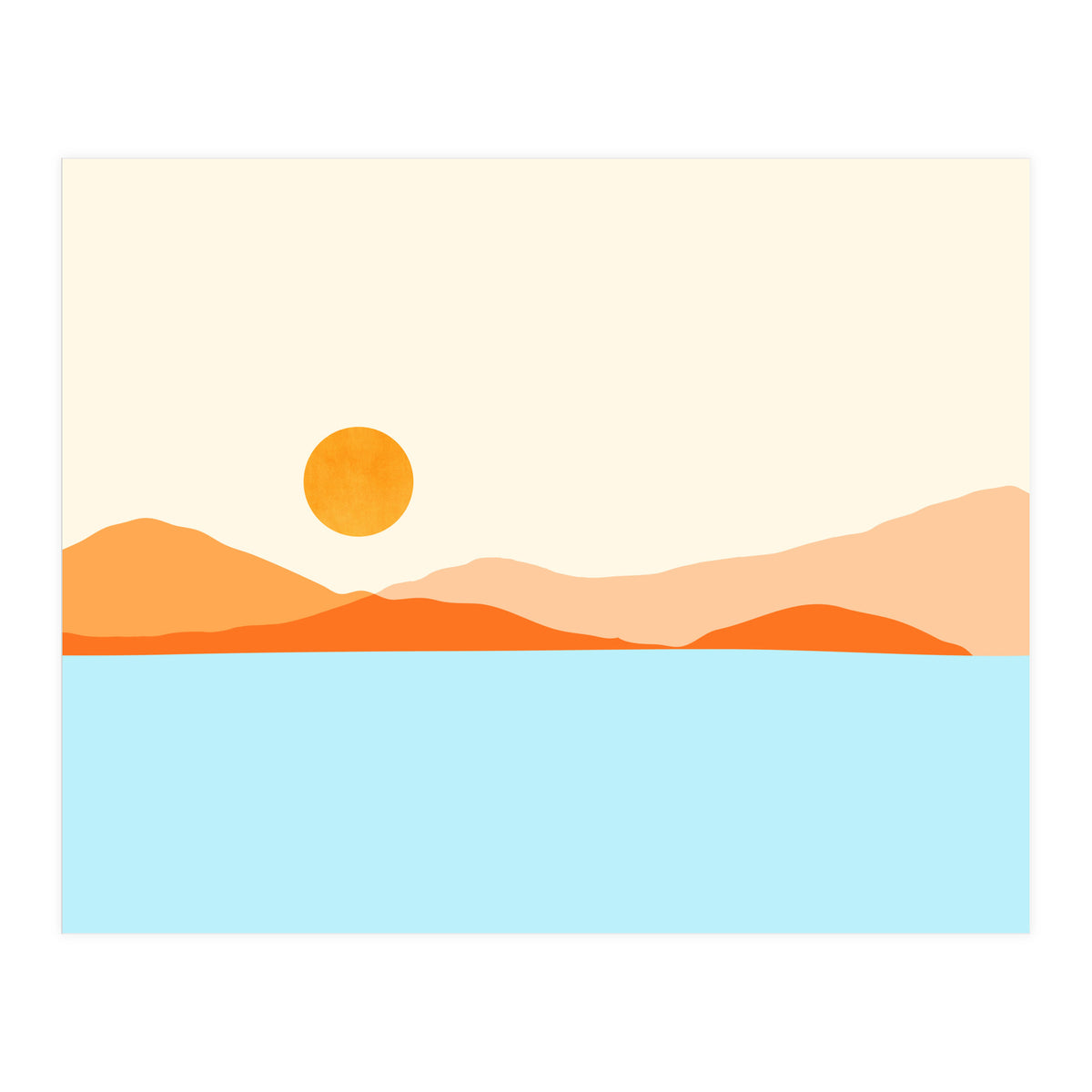 Desert Sea Minimal Landscape (Print Only)