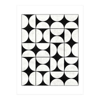 Mid-Century Modern Pattern No.2 - Black and White Concrete (Print Only)