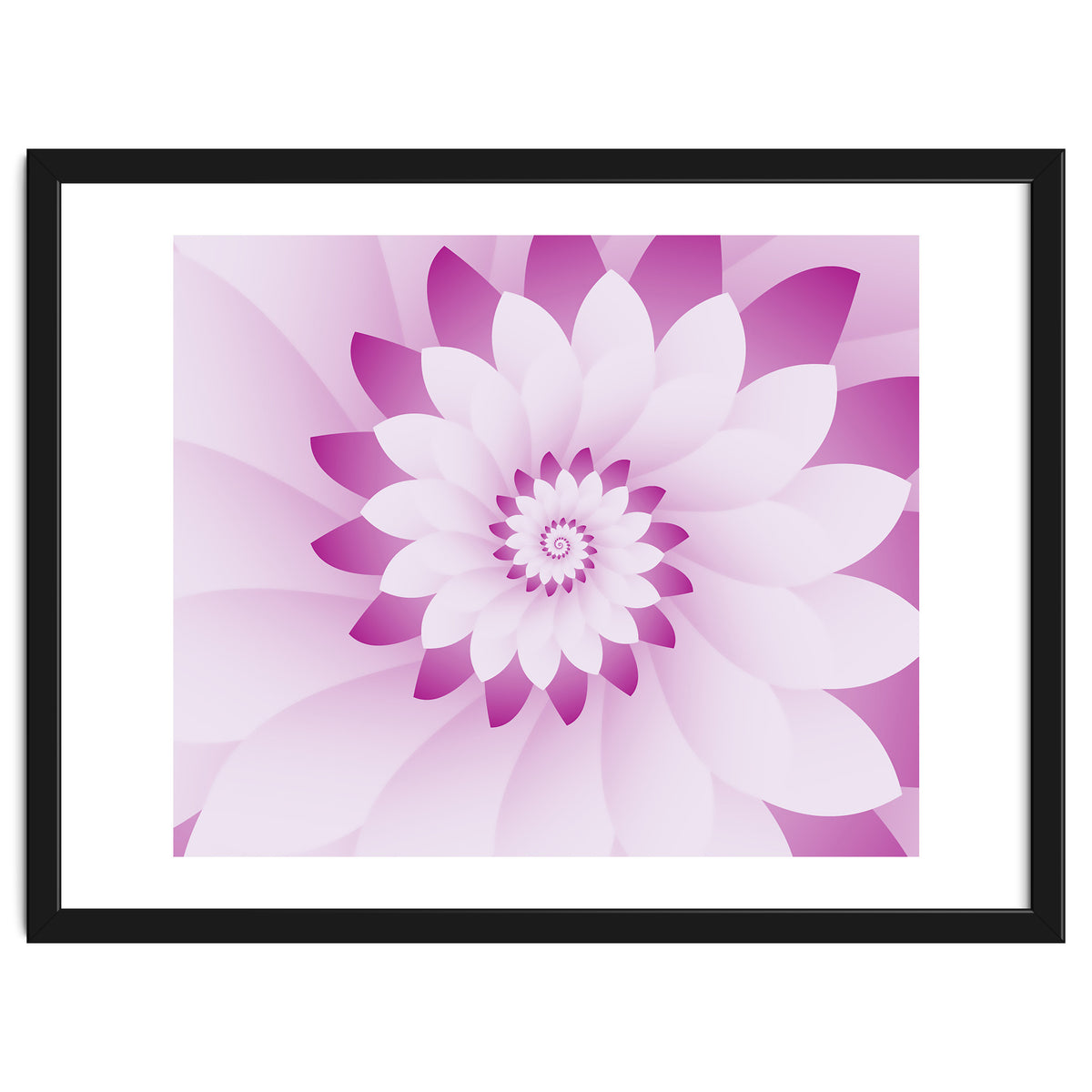 Abstract Pink & White Floral Design