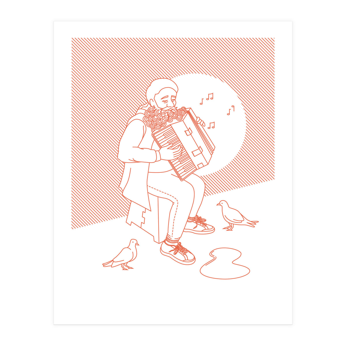 "For Love Not Money" in Orange (Print Only)