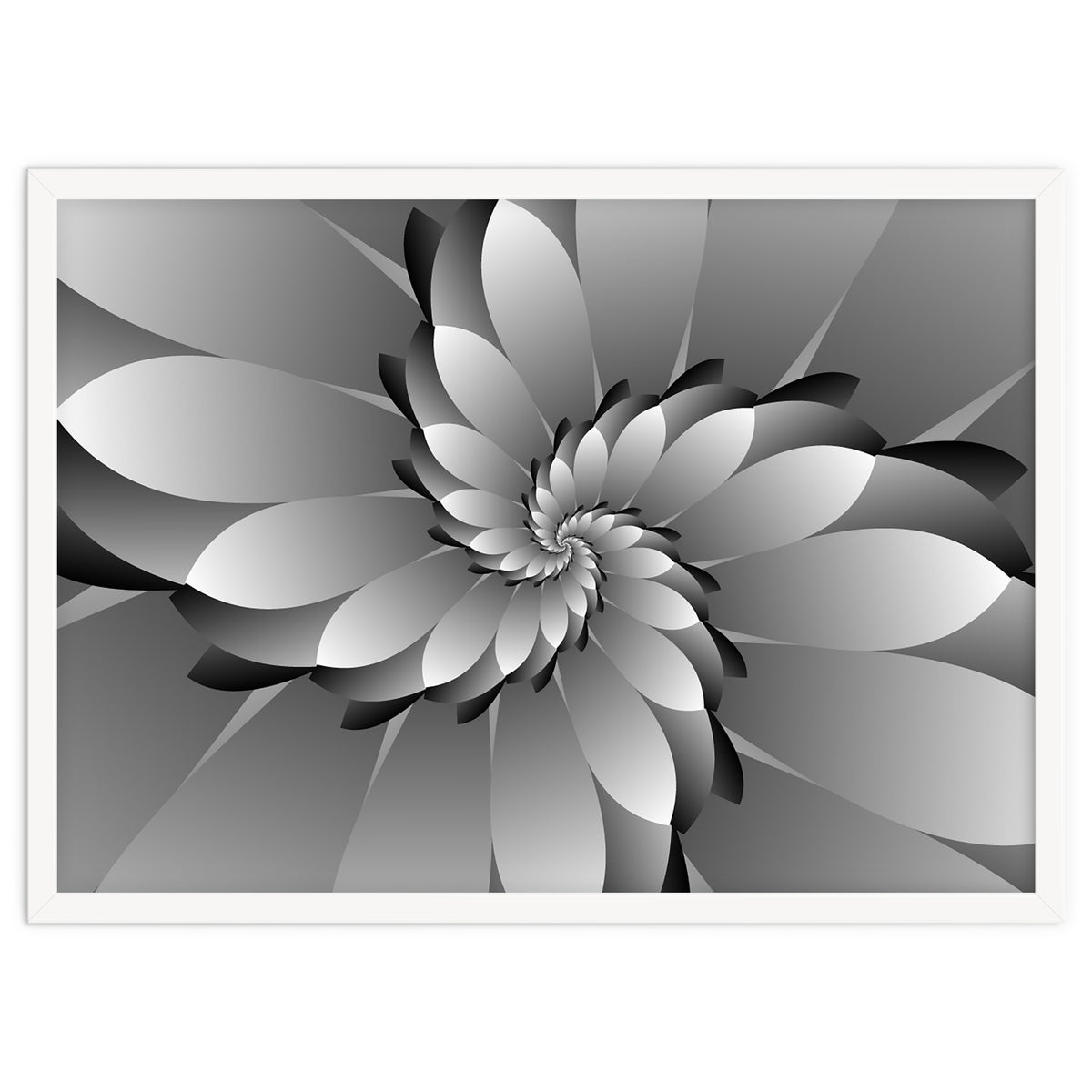 BLACK Floral 3D ART