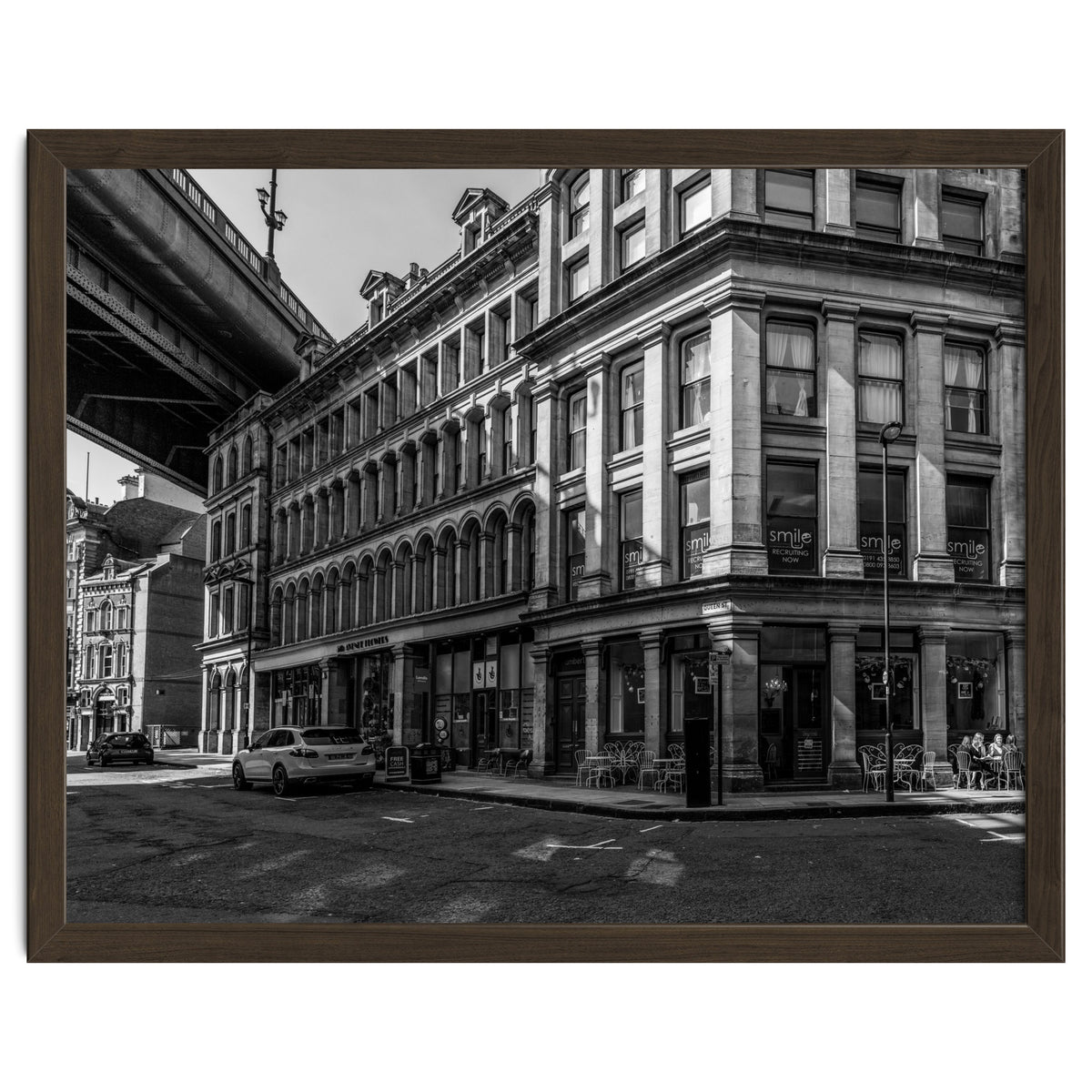 Dene st Newcastle monochrome