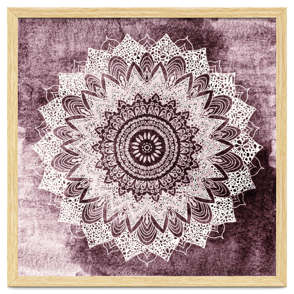 Bohochic Mandala In Burgundi