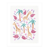 Jungle Giraffes | Pink (Print Only) thumbnail