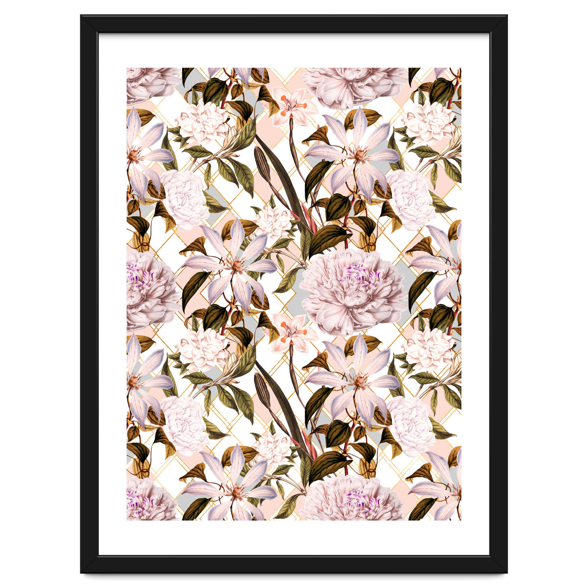 Pink flowering in geometric