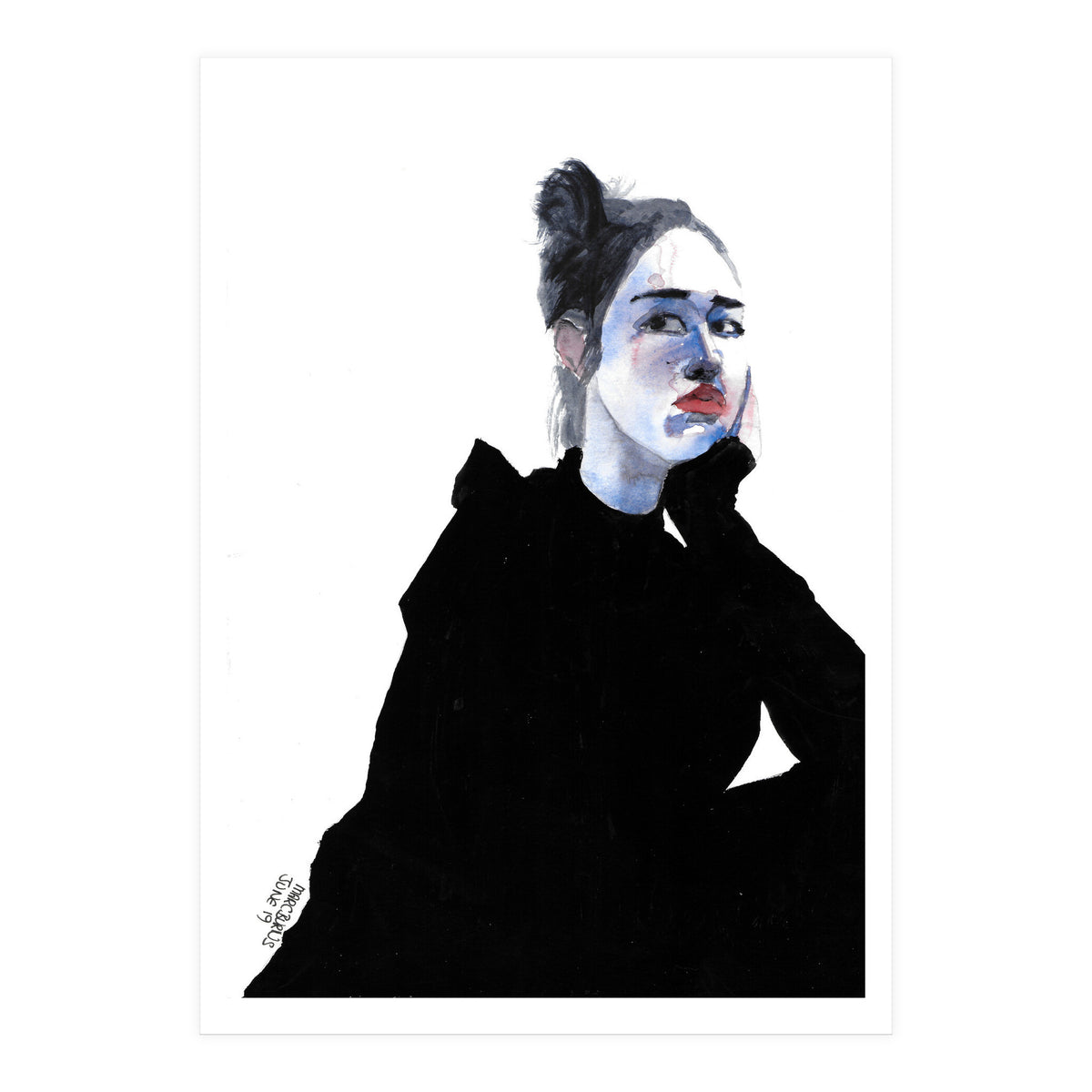 Untitled #48 Woman in a black dress (Print Only)