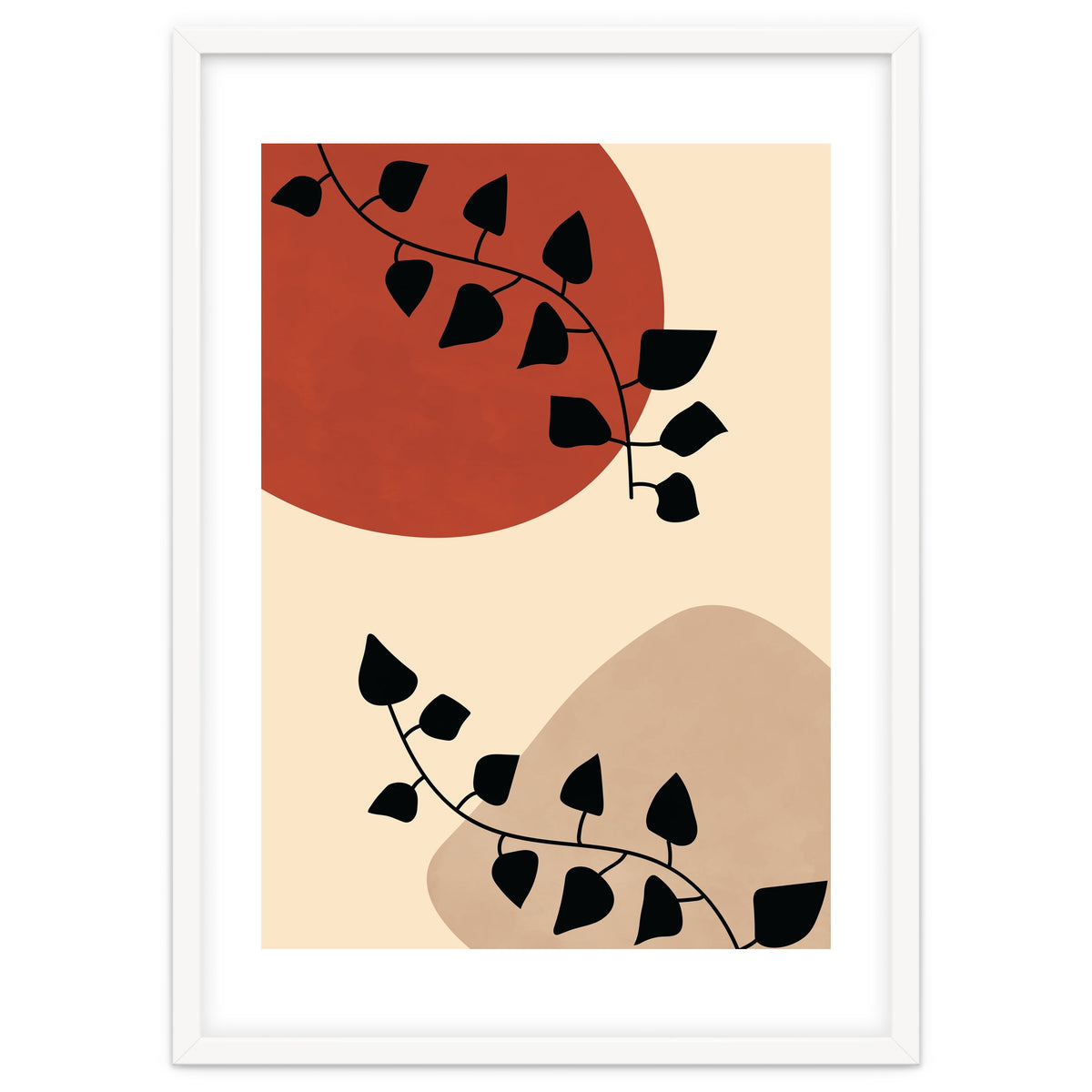 Abstract Boho Botanical Pothos Leaf