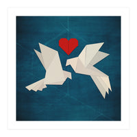 Origami love birds (Print Only)