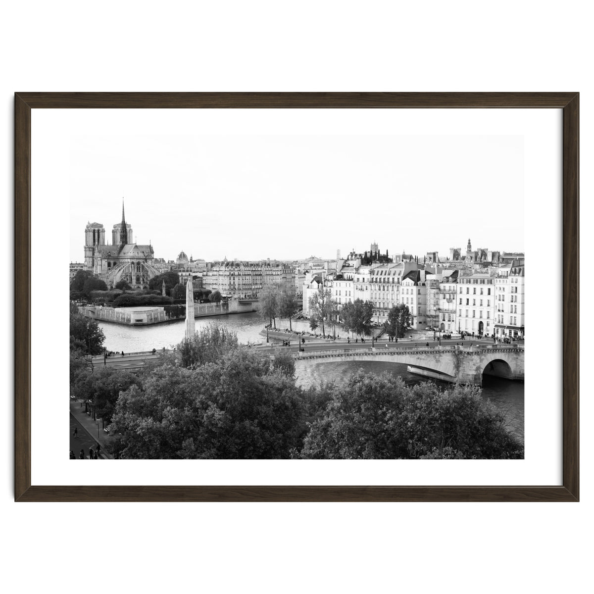 Paris View in Black and White