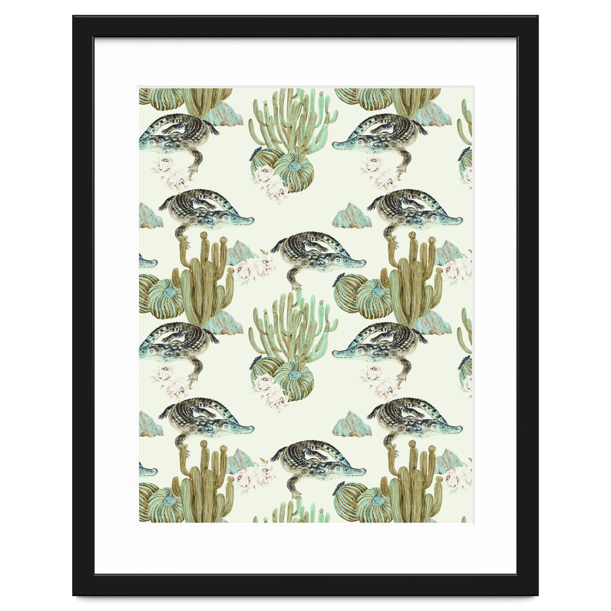 Crocodile pattern on the cactus