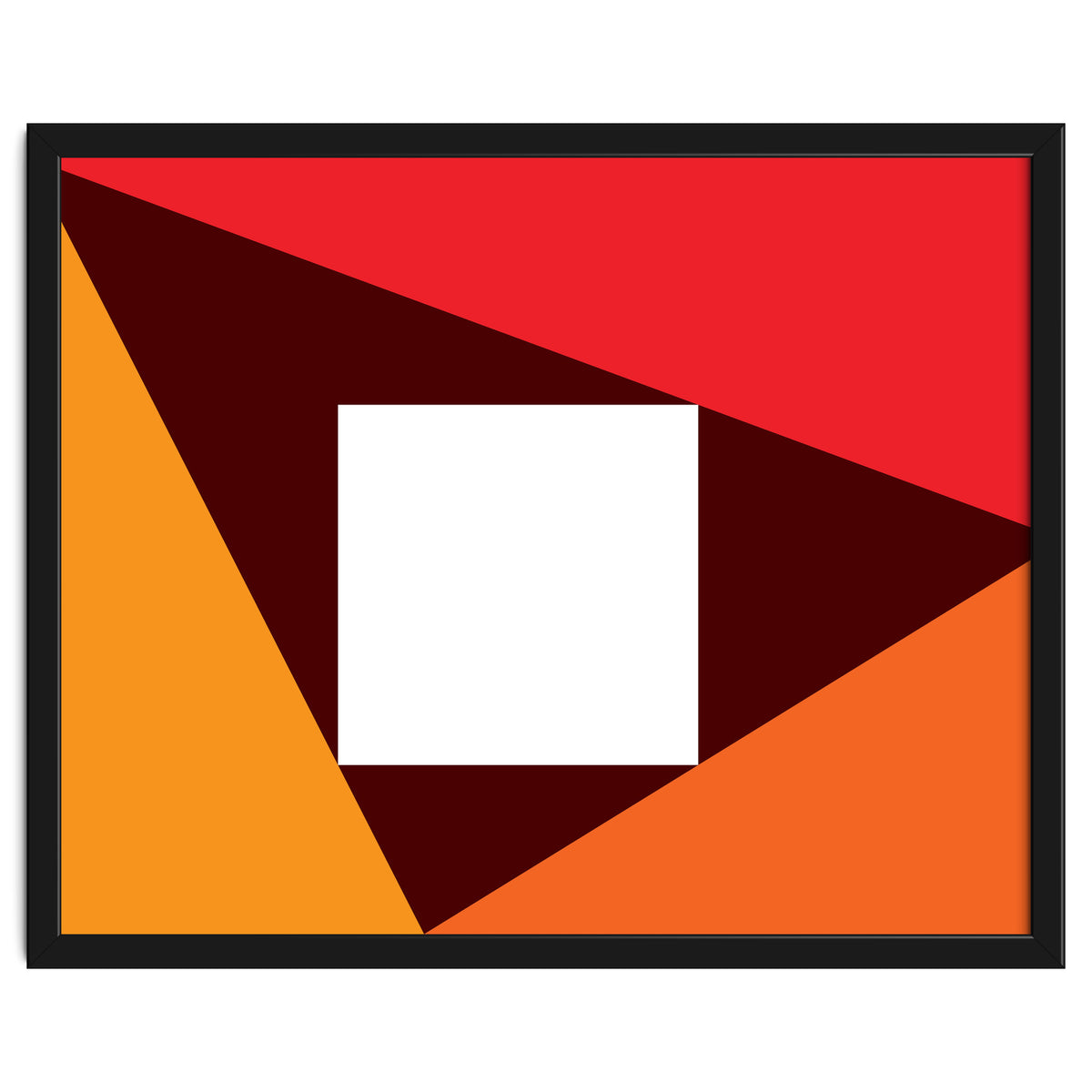 Geometric Shapes No. 23 - red & orange