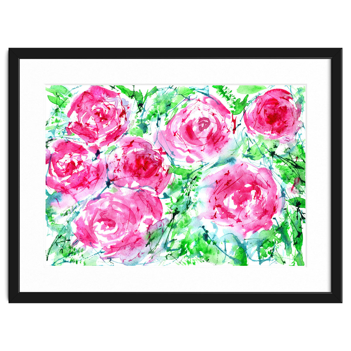 Blooming bouquet || watercolor roses