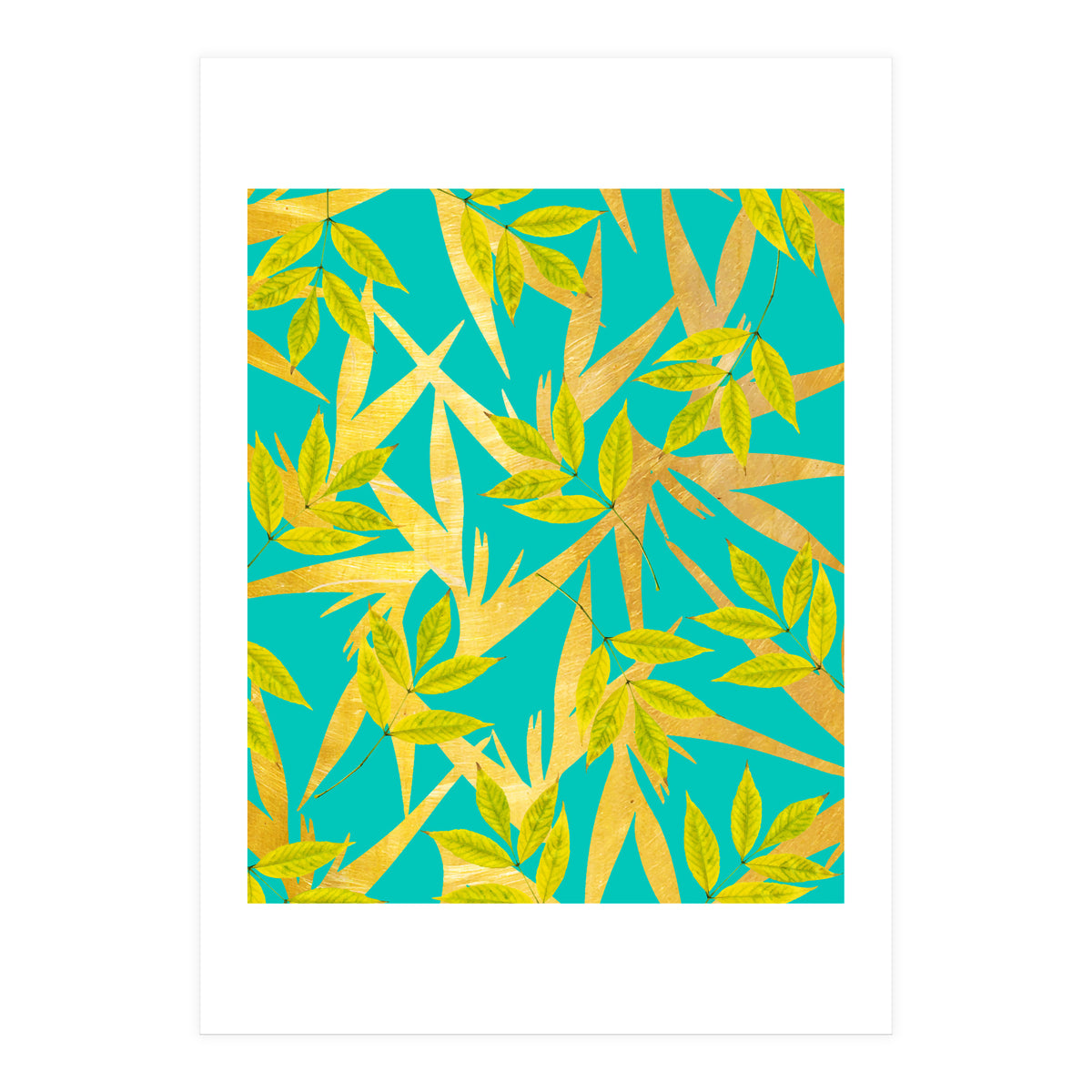 Gold & Teal Florals (Print Only)