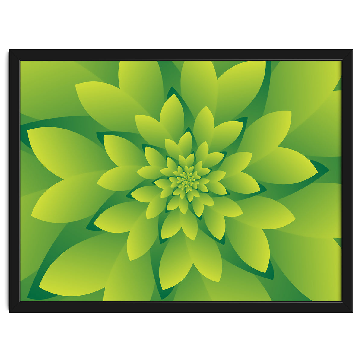 Abstract Green Floral Design 3D ART