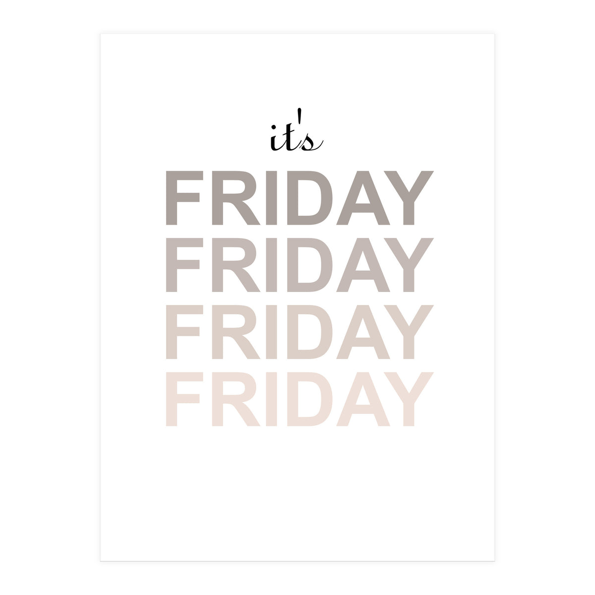 friday (Print Only)