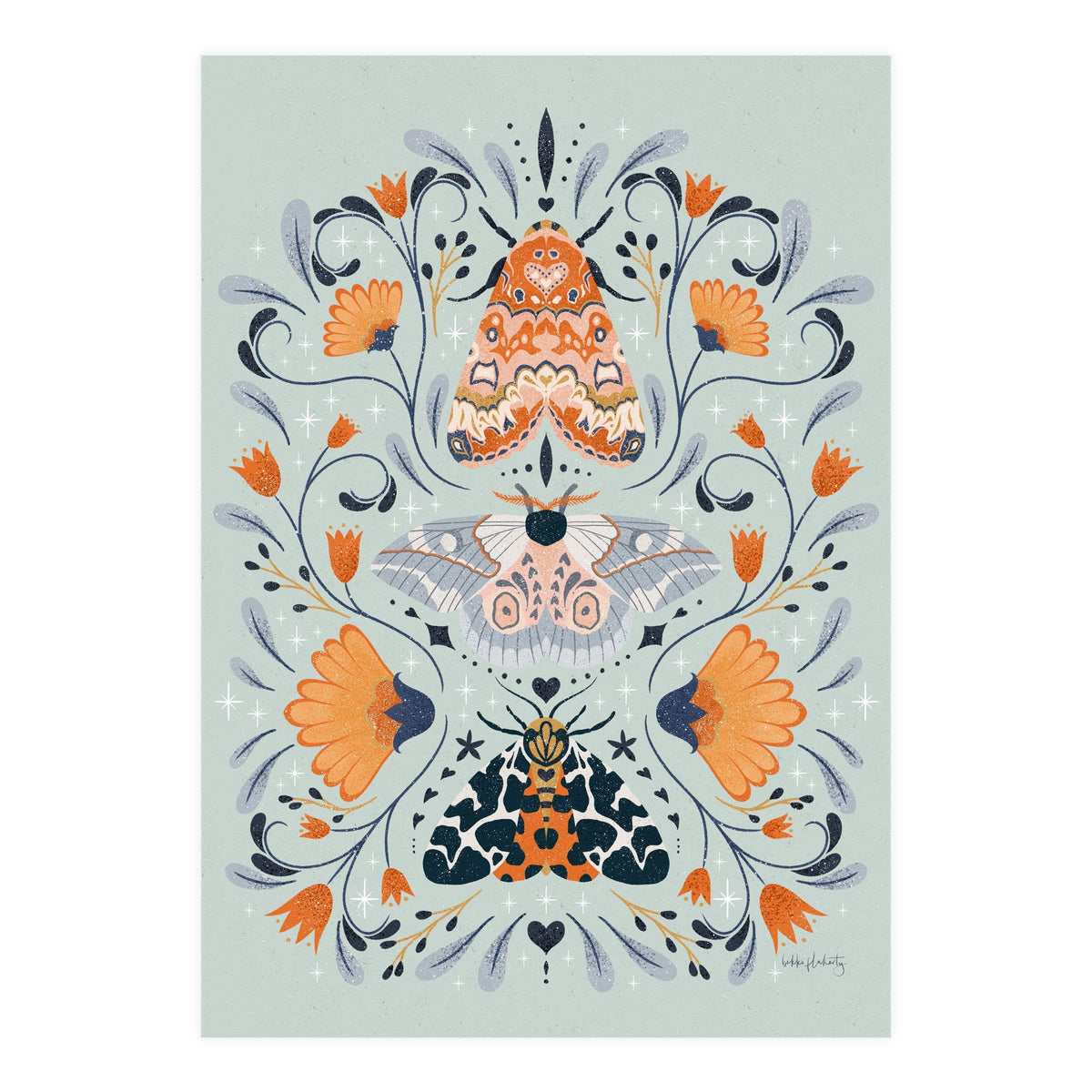 Floral Moths (Print Only)
