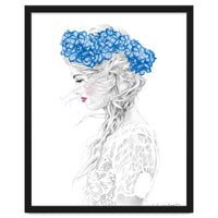 Blue Hydrangea Girl