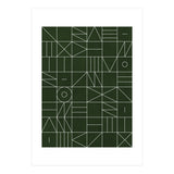 My Favorite Geometric Patterns No.6 - Deep Green (Print Only) thumbnail