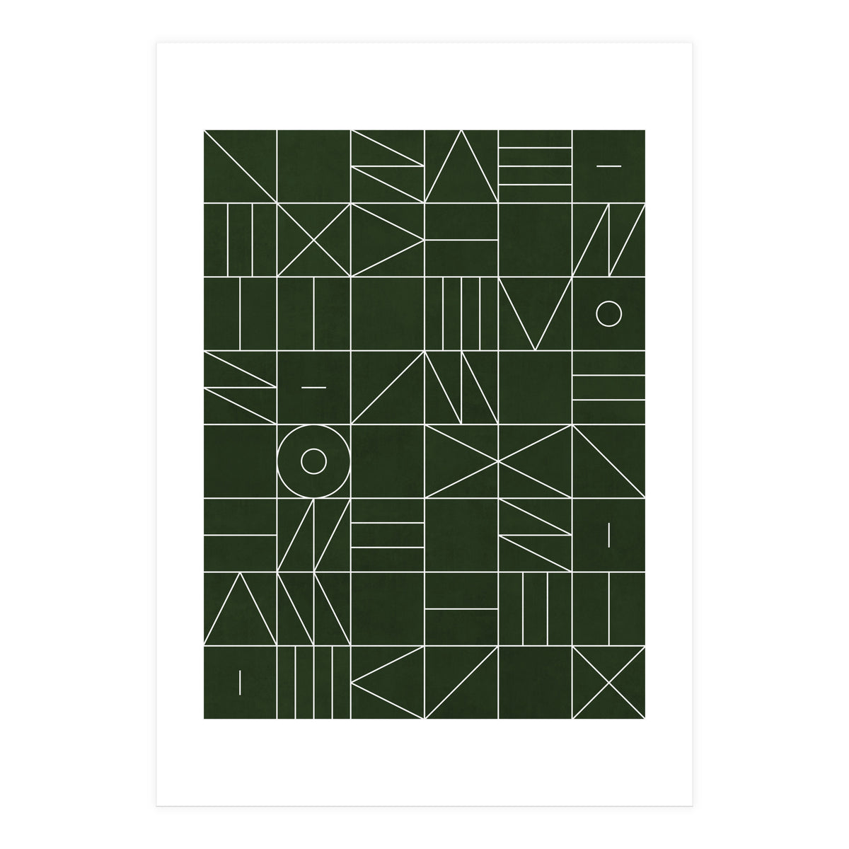 My Favorite Geometric Patterns No.6 - Deep Green (Print Only)