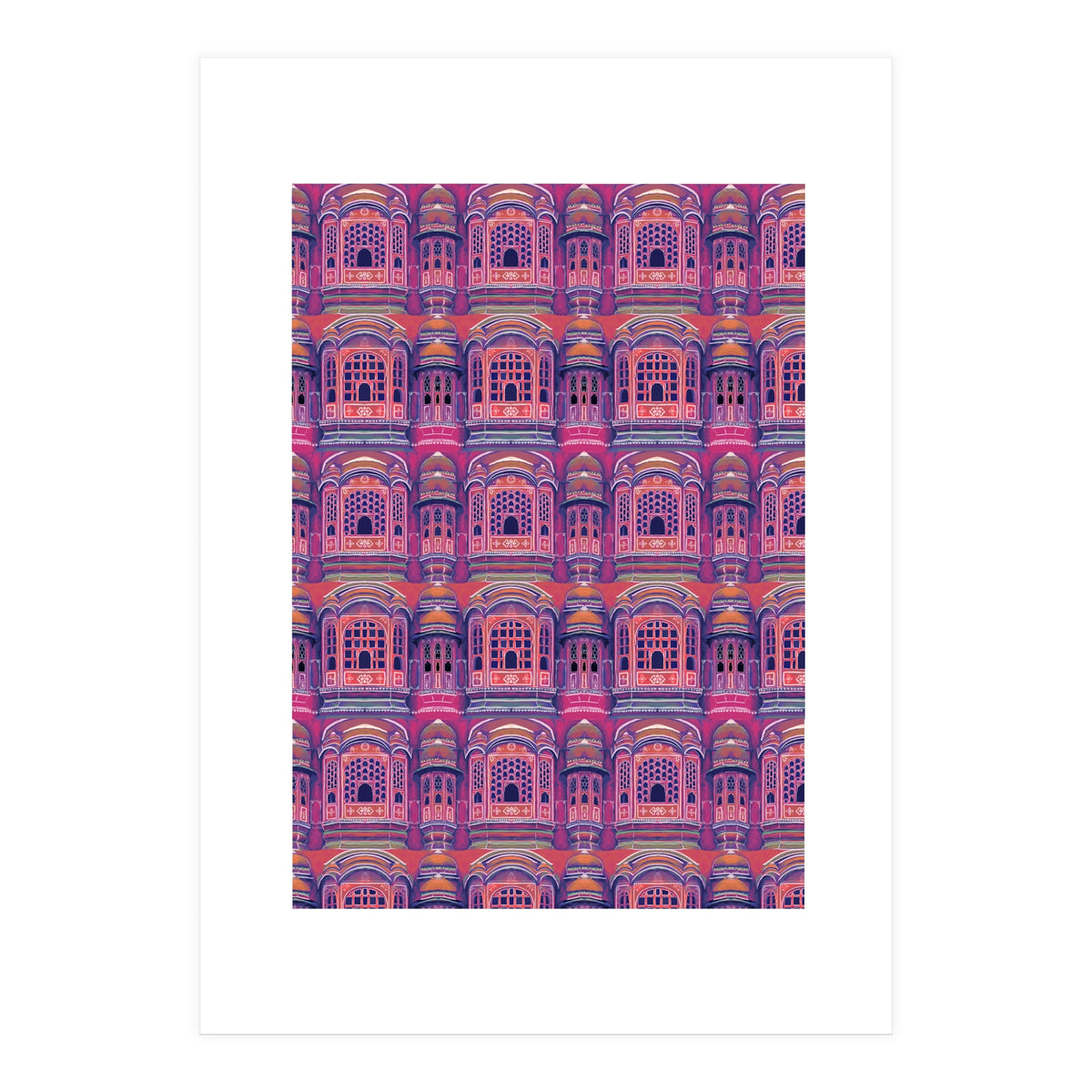 Hawa Mahal (Wind Palace) Retro - India (Print Only)