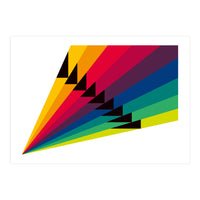 Geometric shapes No. 255 - multi coloured stripes (Print Only)