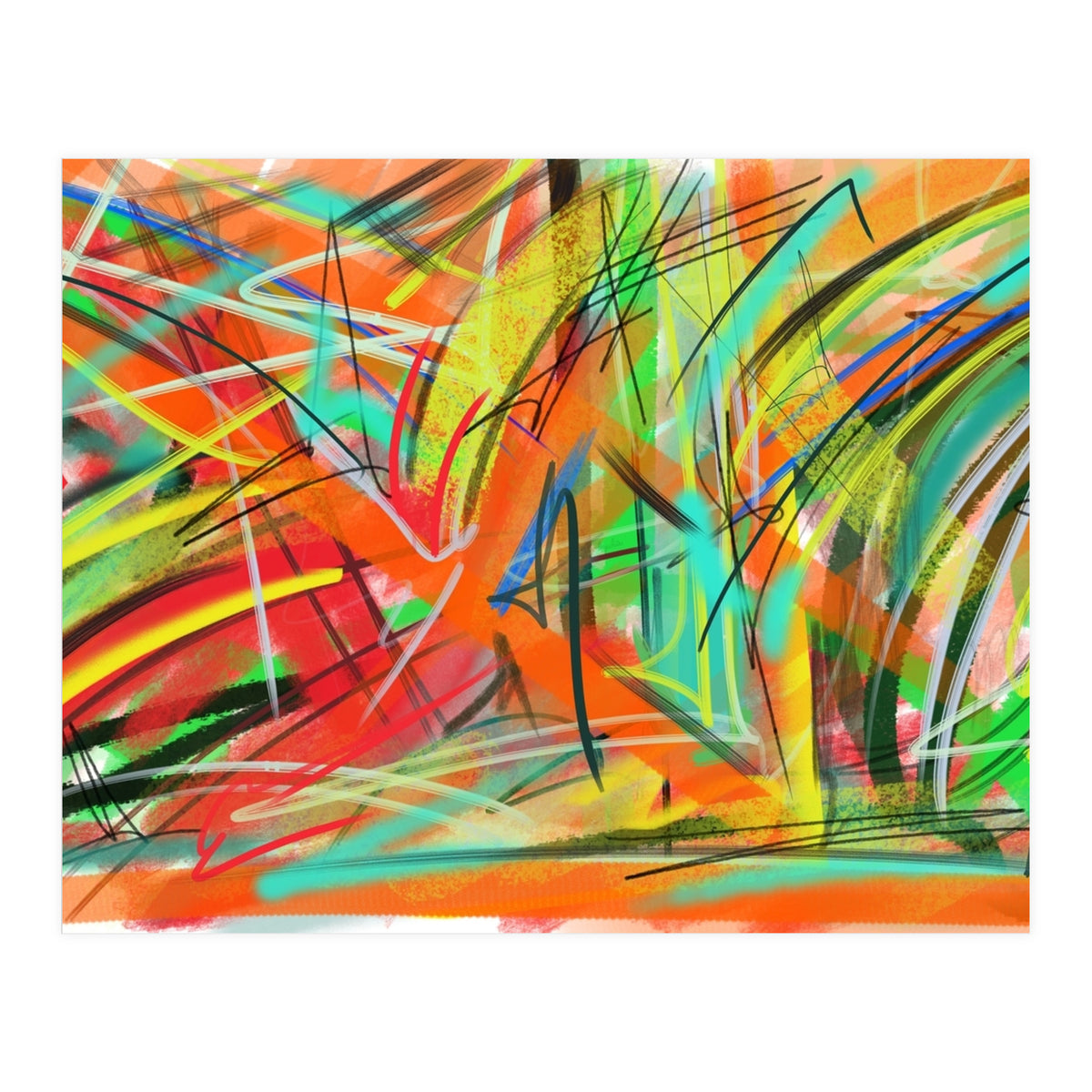 Emersions In Orange And Yellow (Print Only)