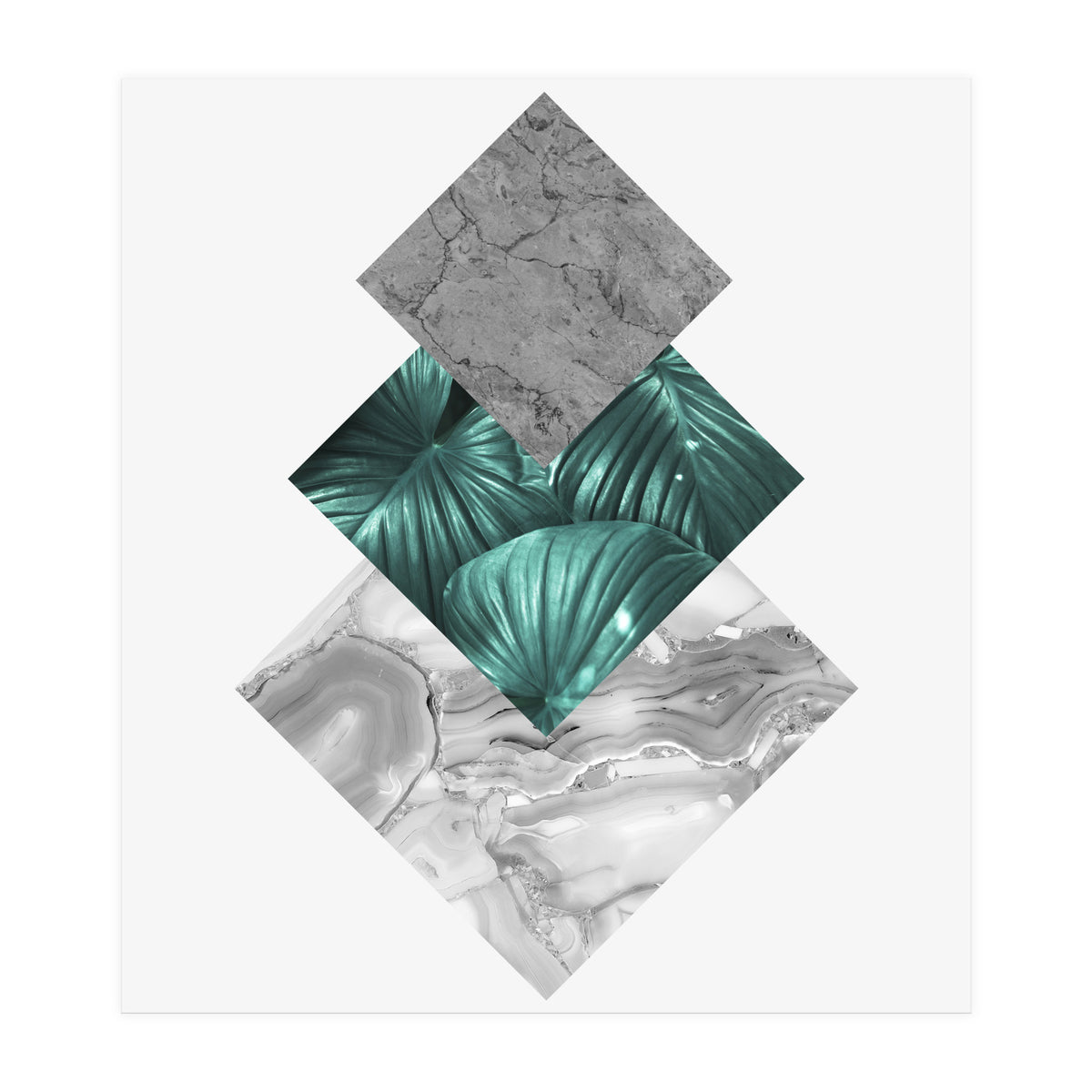 Botanical and geometric V (Print Only)
