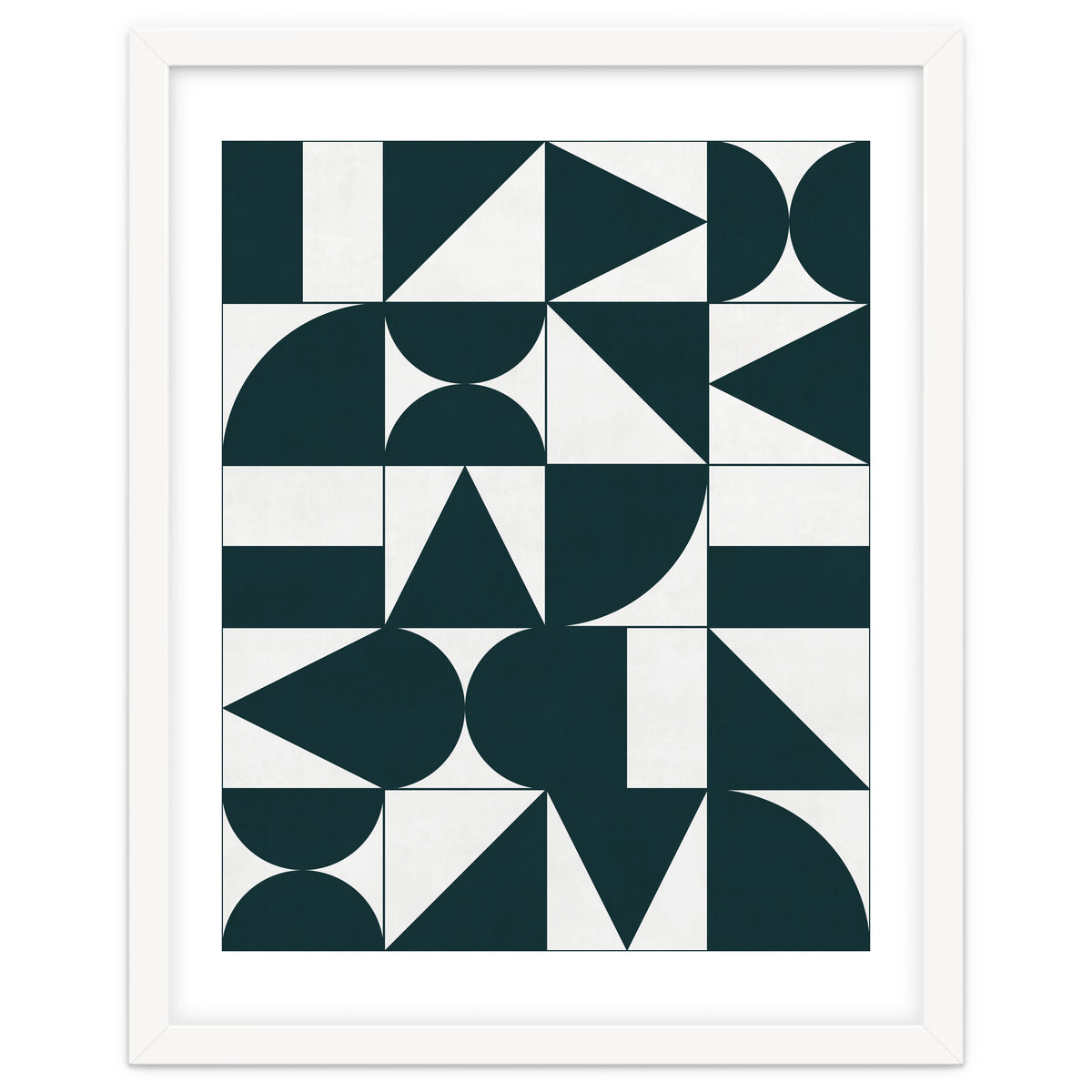 My Favorite Geometric Patterns No.17 - Green Tinted Navy Blue