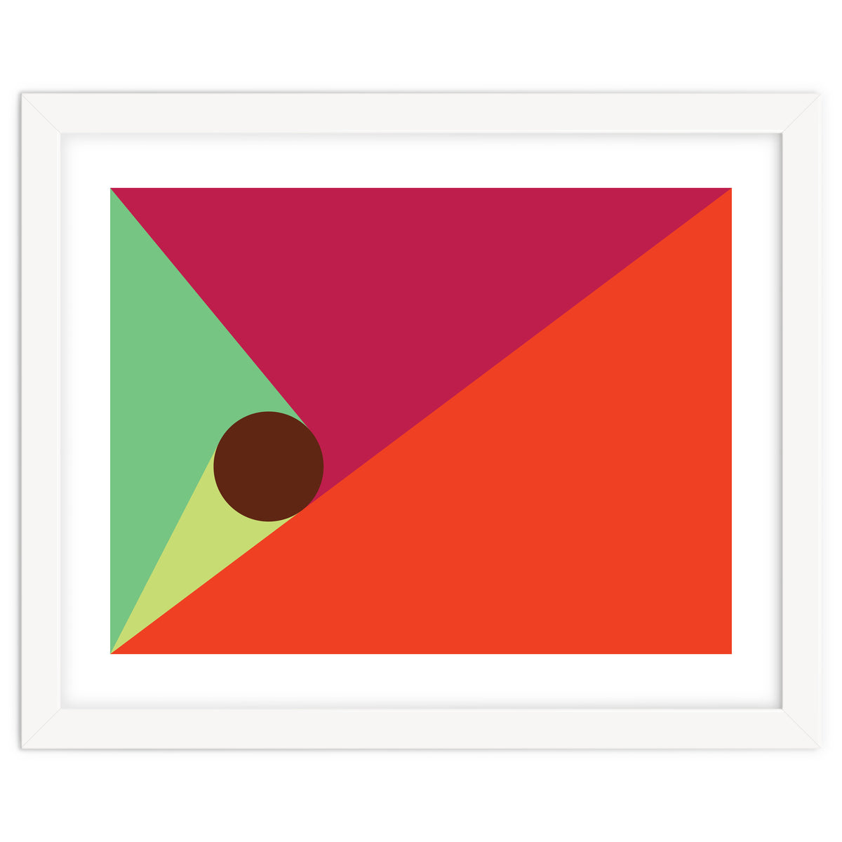 Geometric Shapes No. 25 - orange, mint & purple