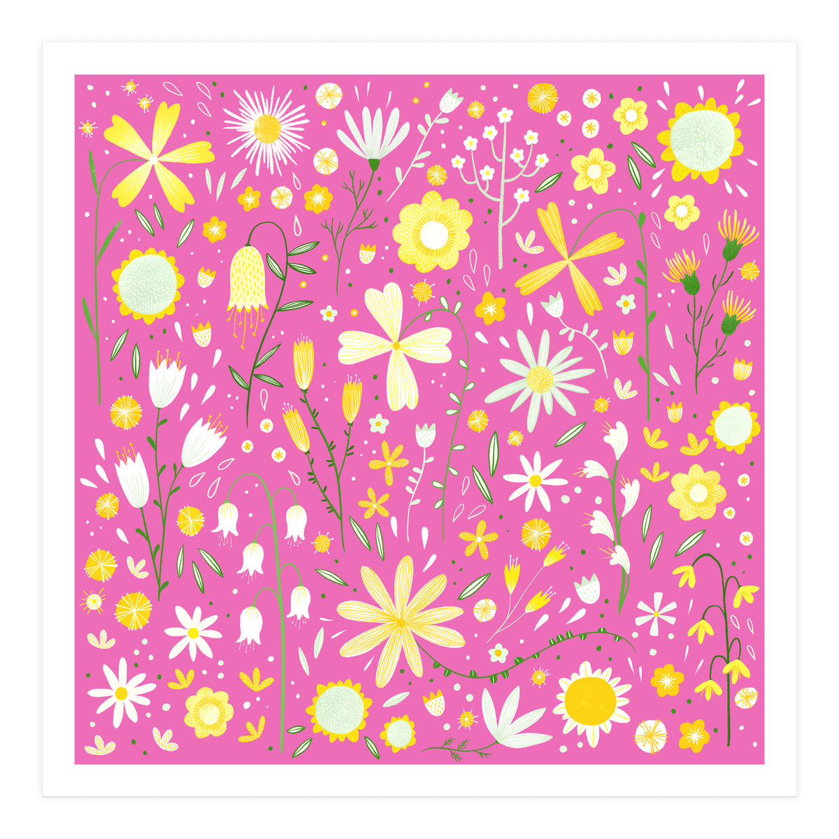 Fresh Flowers Pink (Print Only)