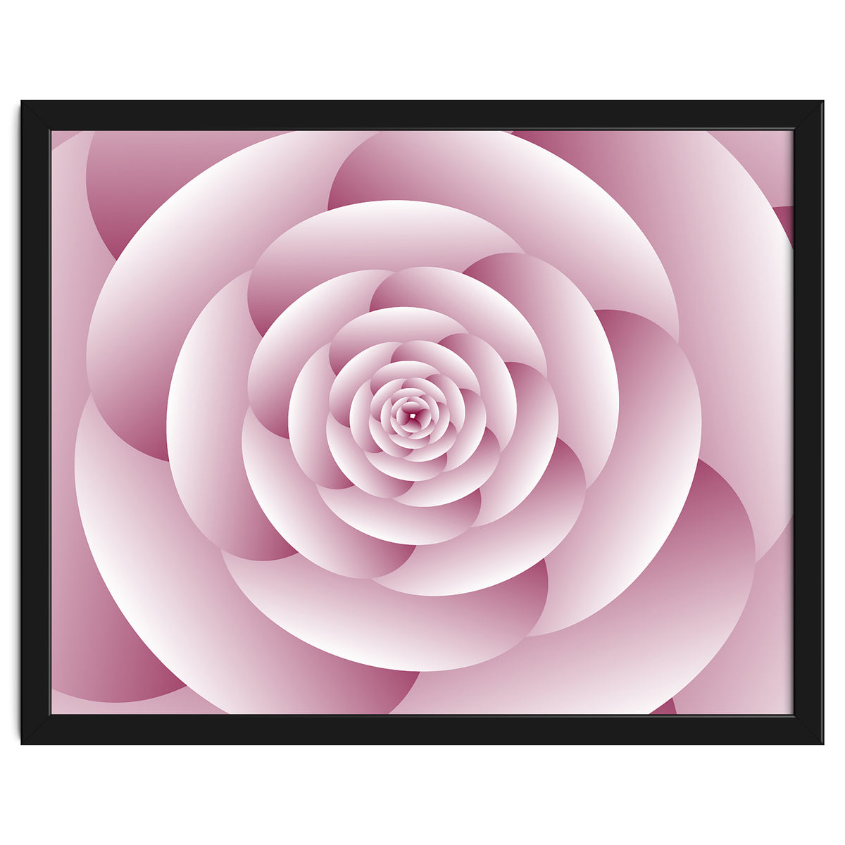 Abstract Rose Spiral 3D Art