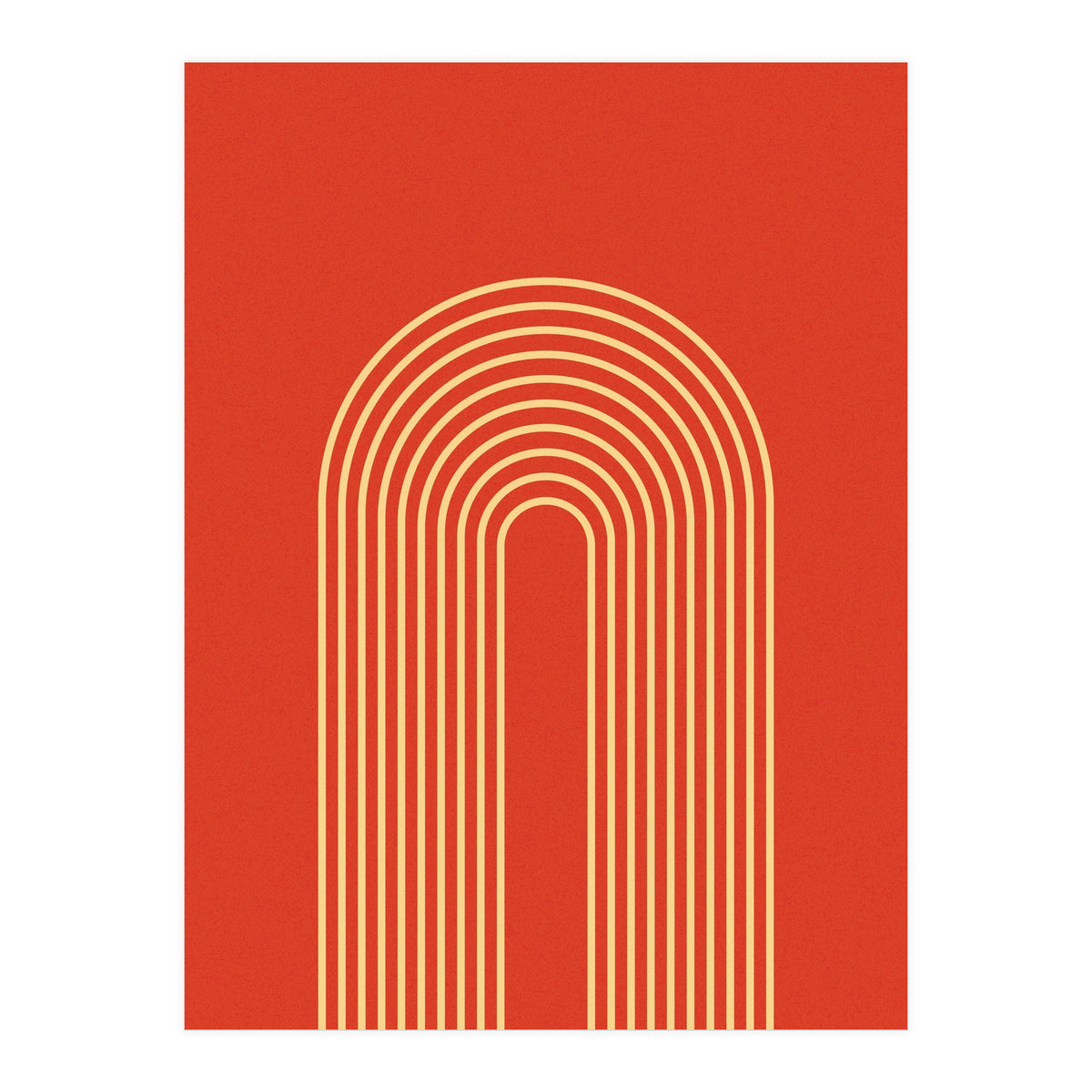 Rainbow Lines Mid Century Geometric Art (Print Only)