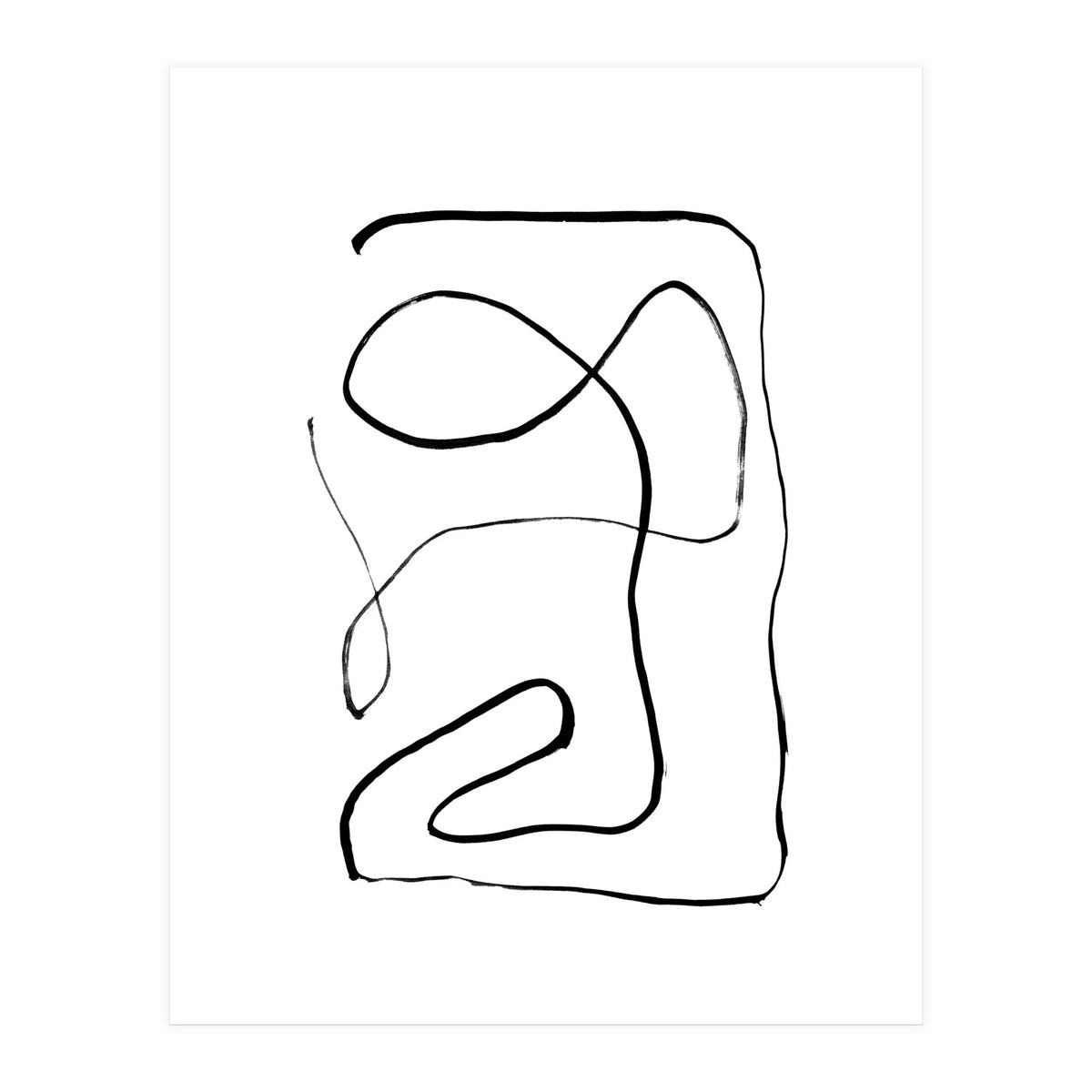 Mid-Century Line Art Print #2 (Print Only)