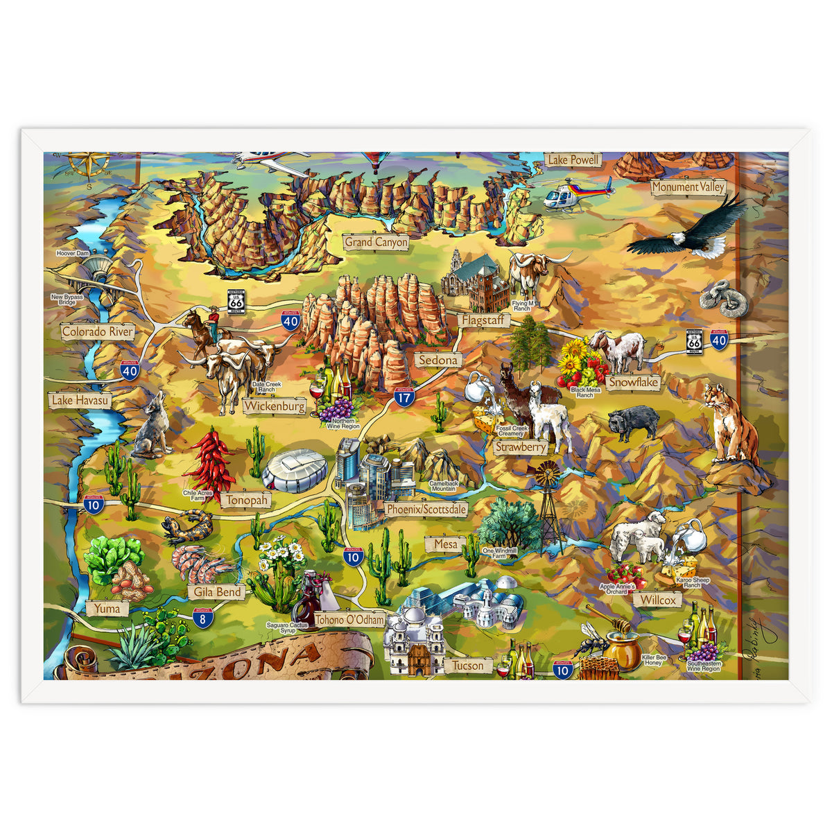 Arizona Illustrated Map