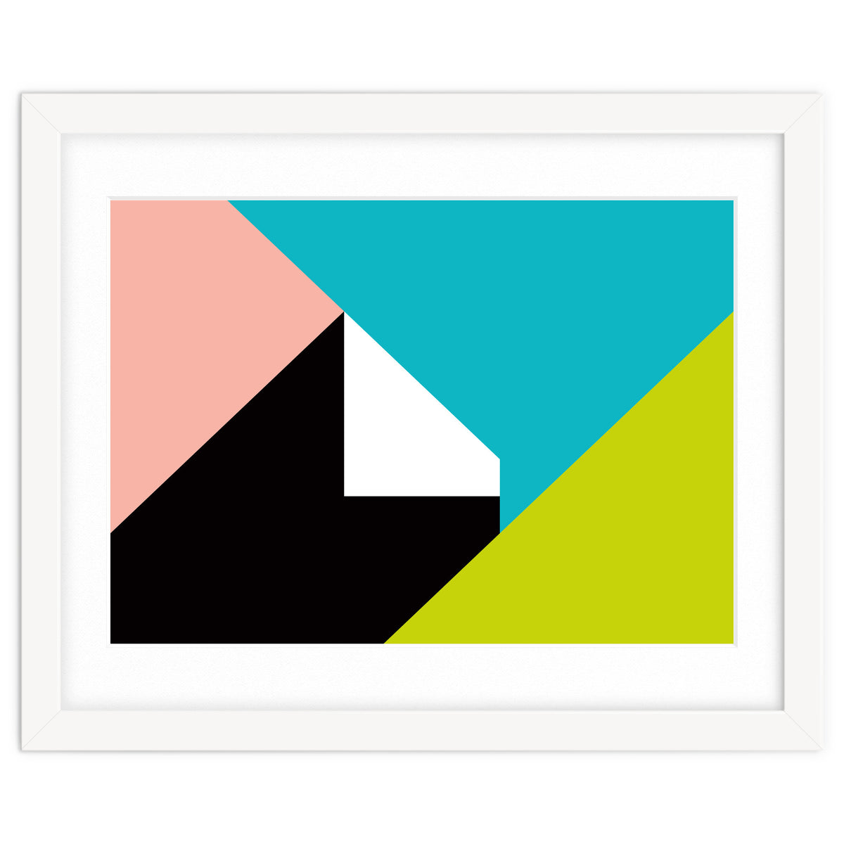 Geometric Shapes No. 266 - pink & lime