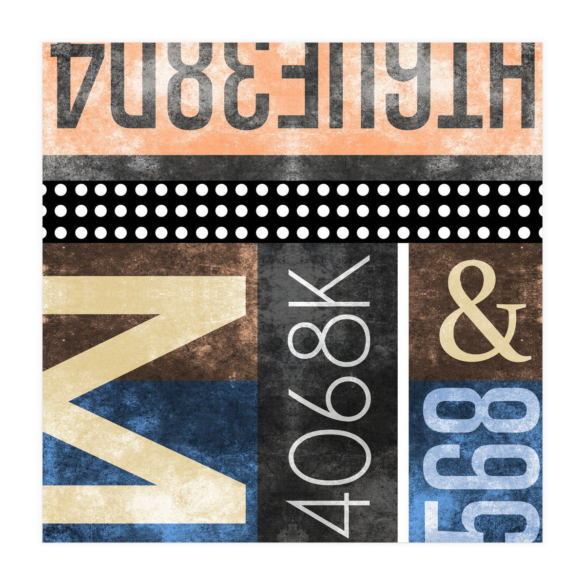 Typographic Industrial Abstract - M (Print Only)