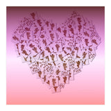 Heart collage of golden Cupid like characters (Print Only) thumbnail