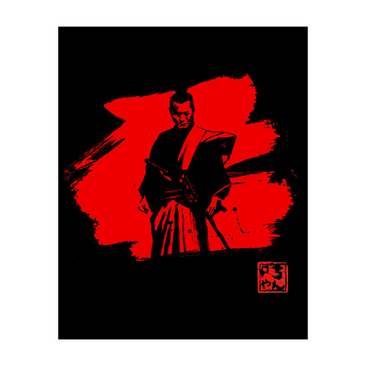 Samurai In Red (Print Only)