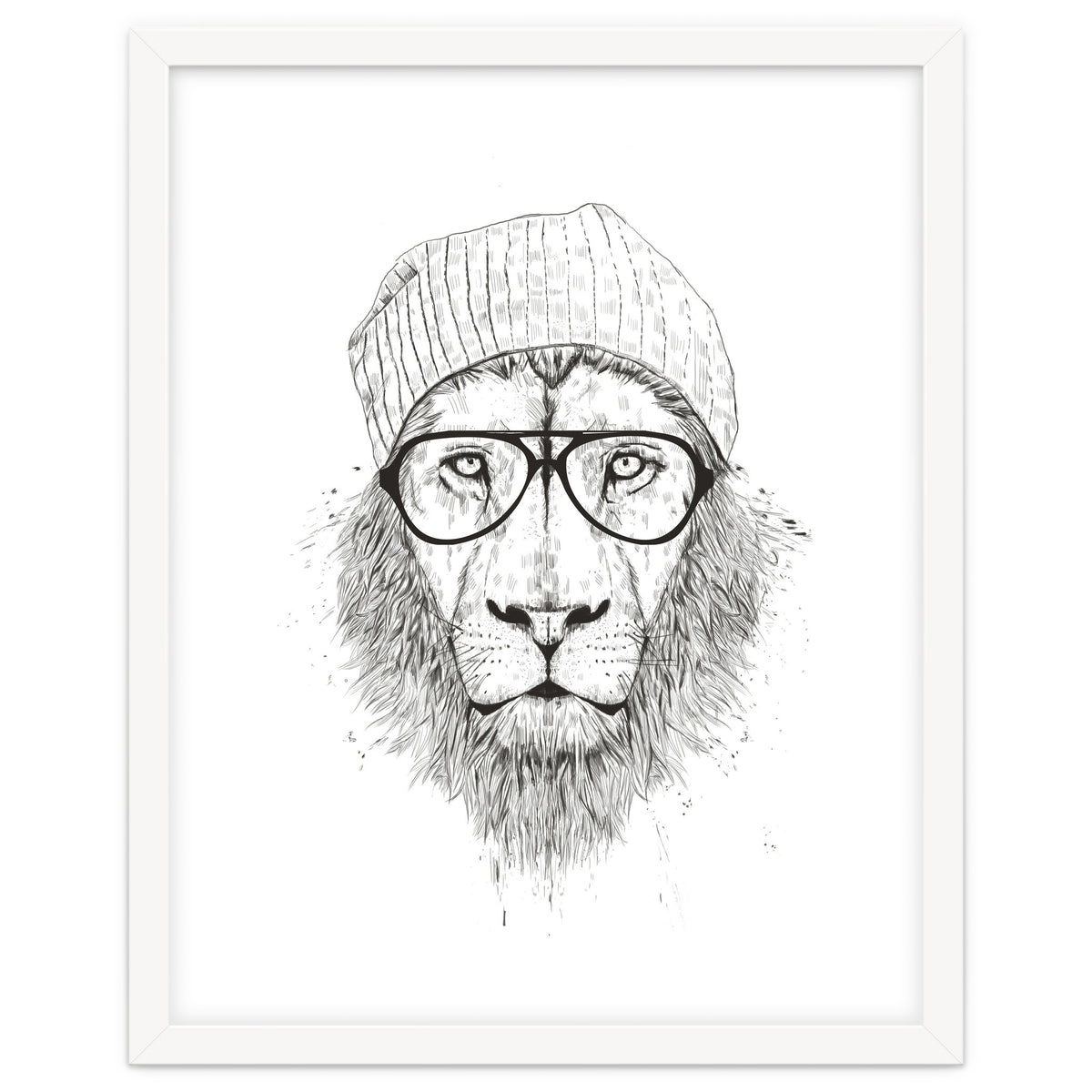 Cool Lion Bw